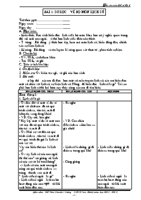 Giáo án Lớp 6 - Môn Lịch sử - Đỗ Văn Thuấn - Trường THCS Cao Minh